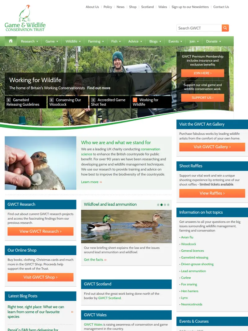 Gwct - homepage (tablet)