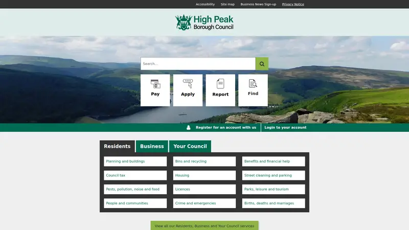 Highpeak.gov - homepage (desktop)