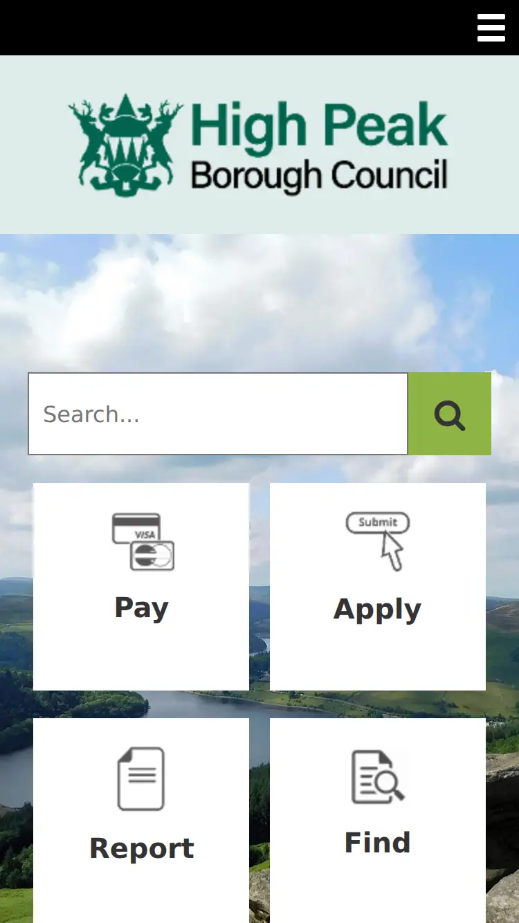 Highpeak.gov - homepage (mobile)