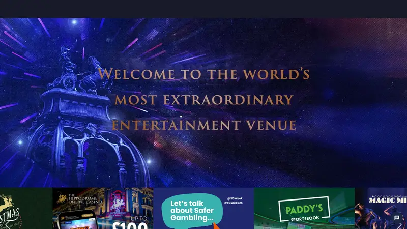 Hippodrome Casino - homepage (desktop)
