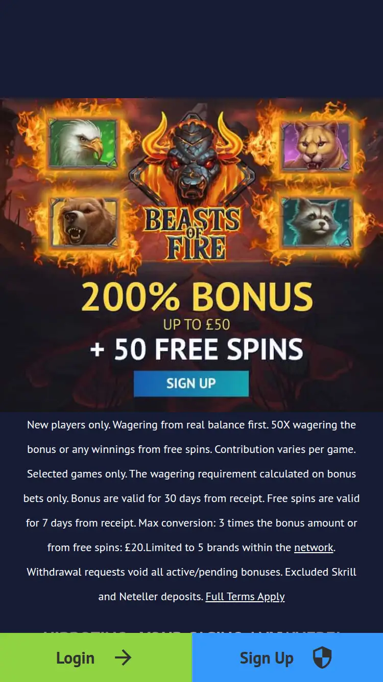 Hippozino - homepage (mobile)