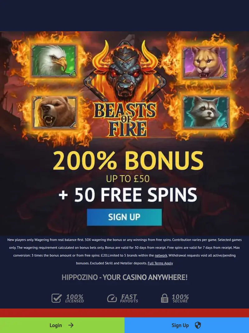 Hippozino - homepage (tablet)