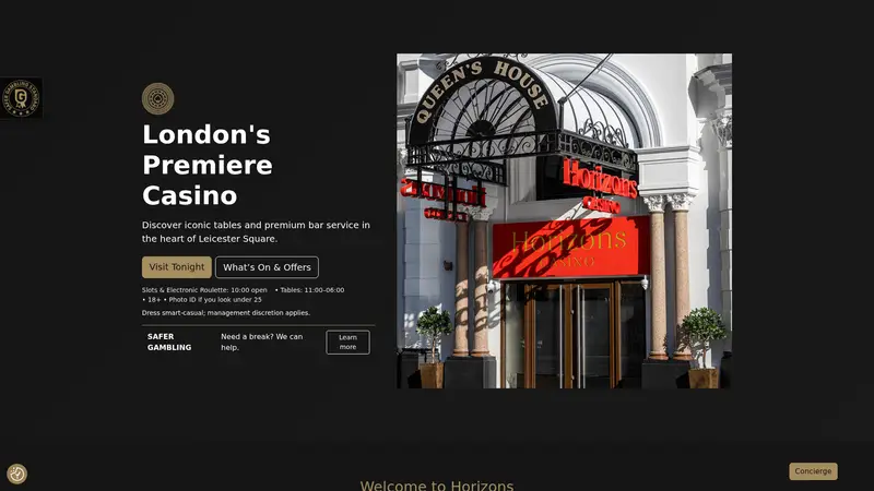 Horizons Casino - homepage (desktop)