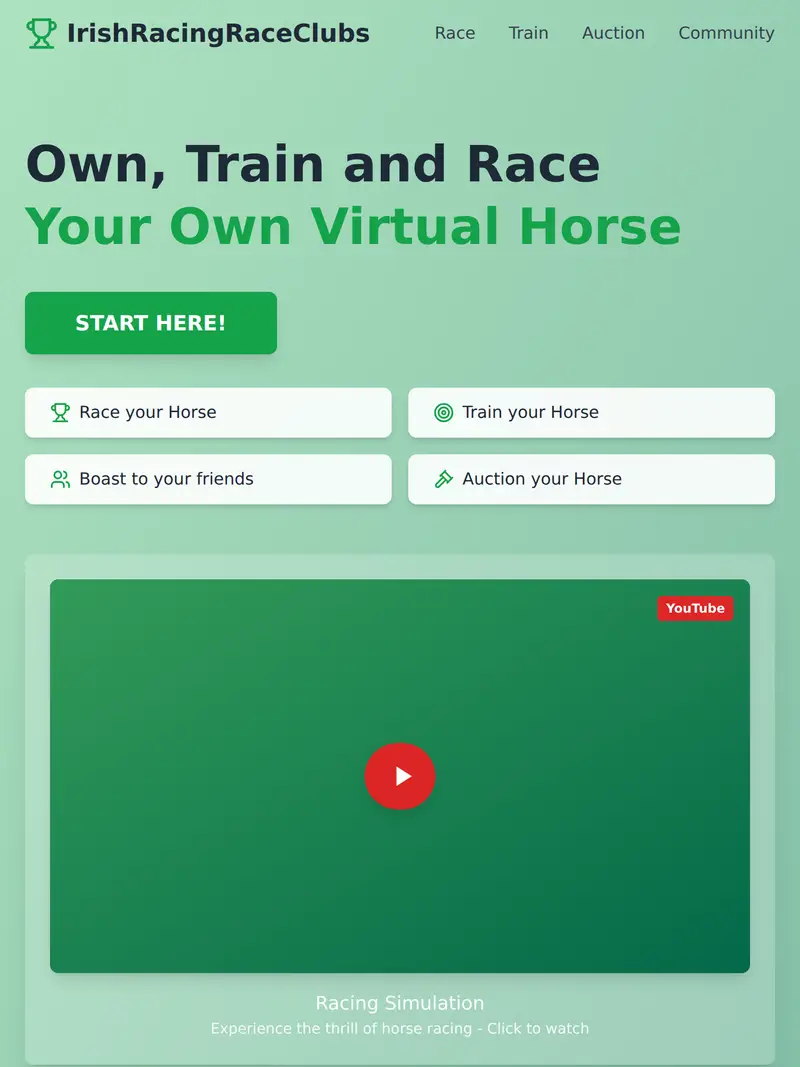 Irishracingraceclubs - homepage (tablet)