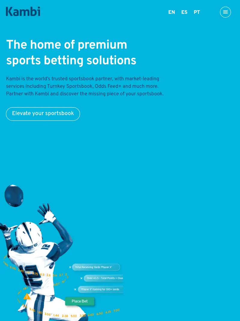 Kambi - homepage (tablet)