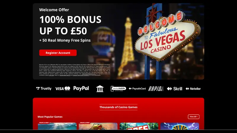 Los Vegas - homepage (desktop)