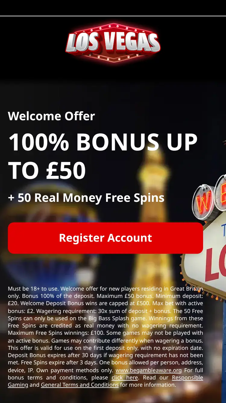 Los Vegas - homepage (mobile)