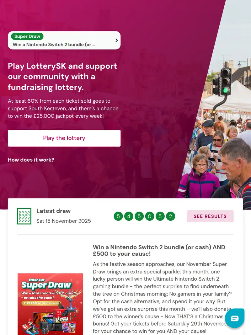 Lotterysk - homepage (tablet)