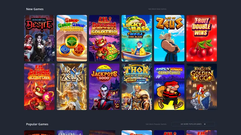 Maxi Play - homepage (desktop)