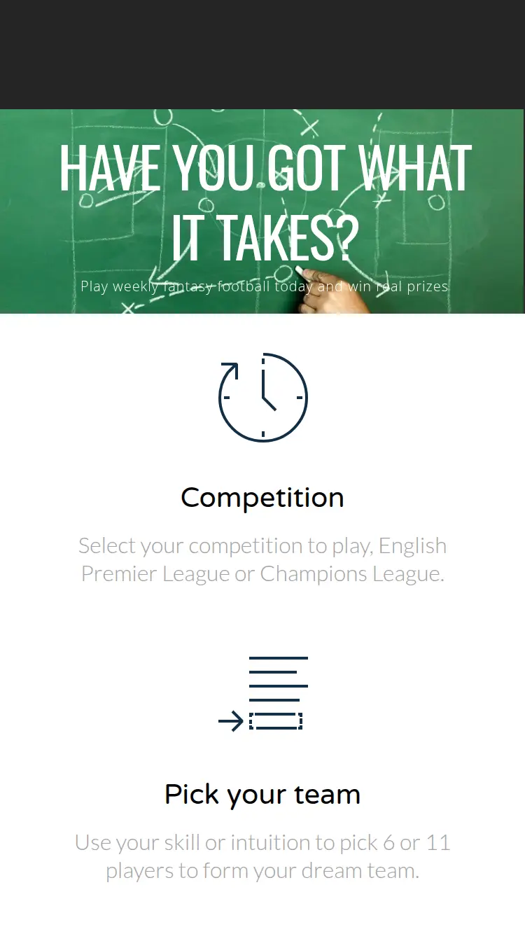 Mega Fan - homepage (mobile)