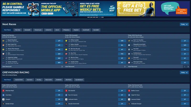 Meta Betting - homepage (desktop)