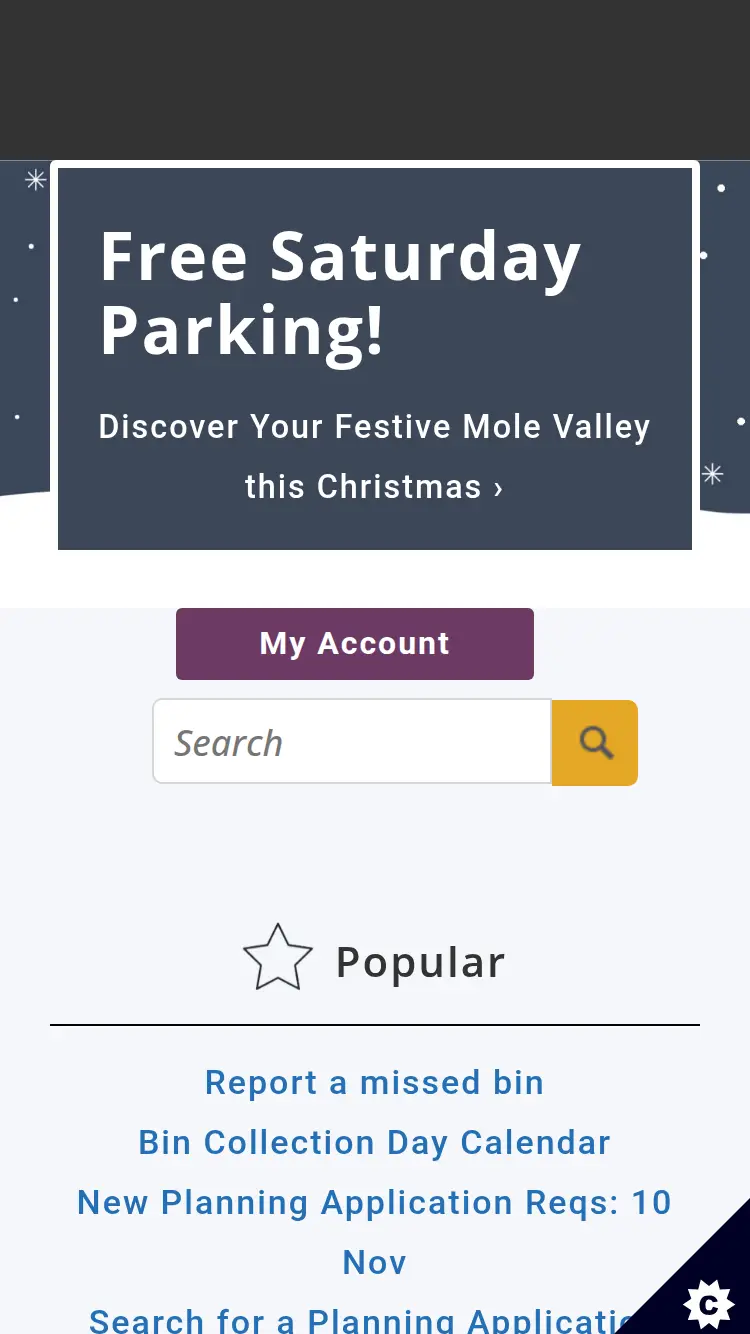 Molevalley.gov - homepage (mobile)