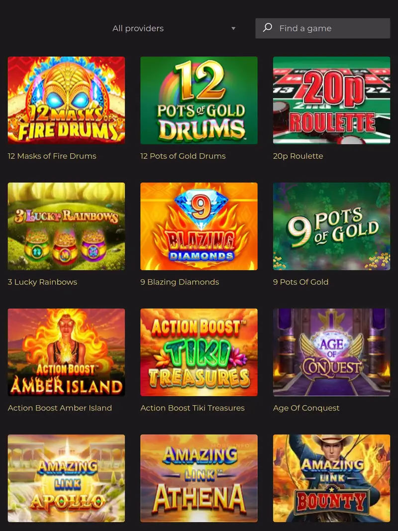 Monkey Casino - homepage (tablet)