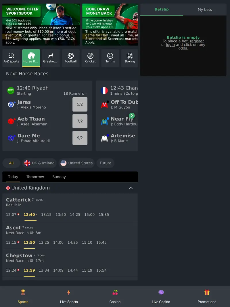 Octo Bet - homepage (tablet)