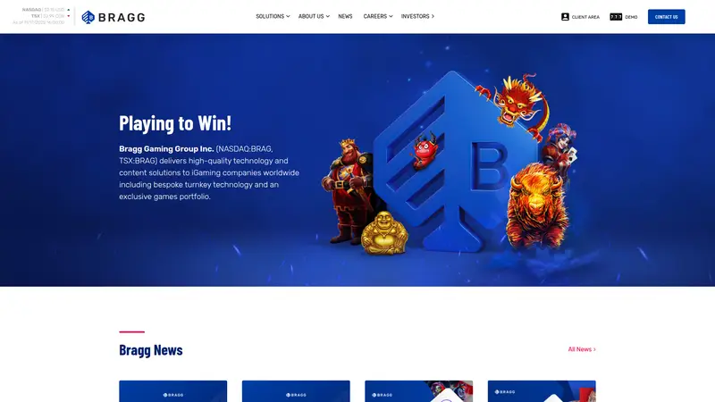 Oryx Gaming - homepage (desktop)