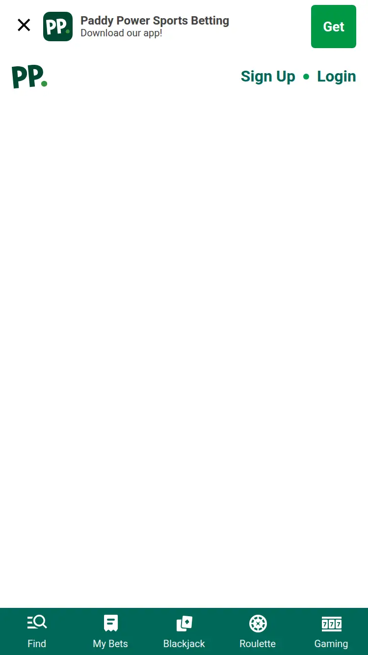 Paddypower - homepage (mobile)