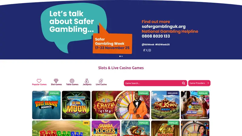 Playkasino - homepage (desktop)