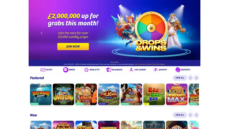 Playojo - homepage (desktop)