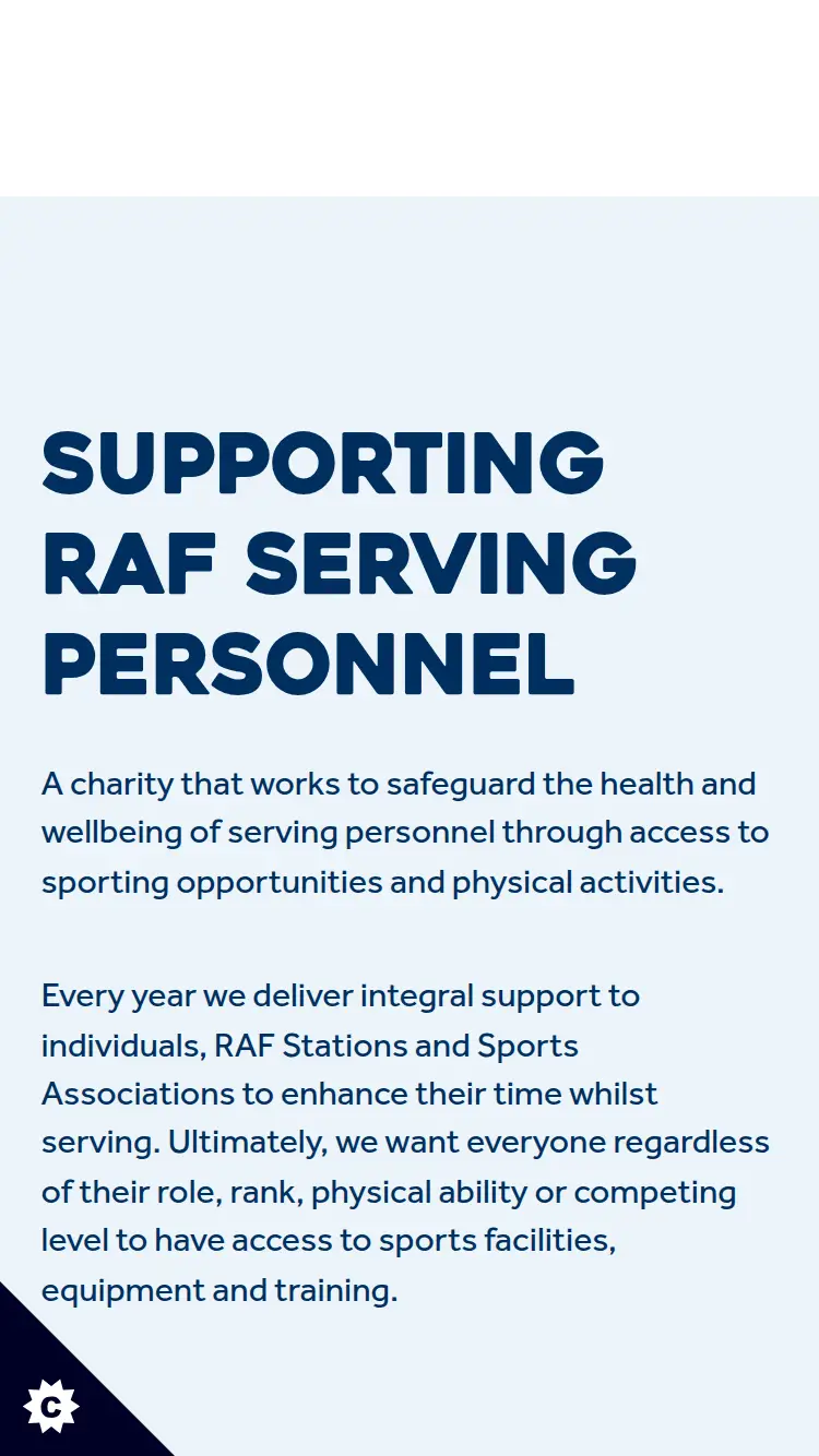 Rafcf - homepage (mobile)