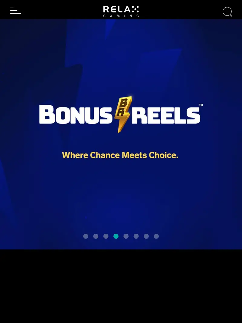 Relax Gaming - homepage (tablet)