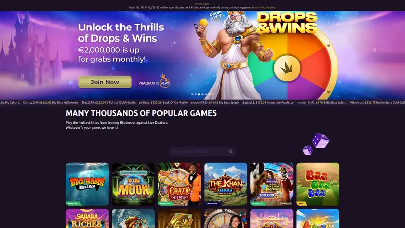 Royal Bet - homepage (desktop)