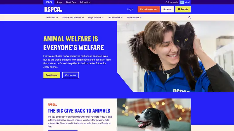 Rspca - homepage (desktop)
