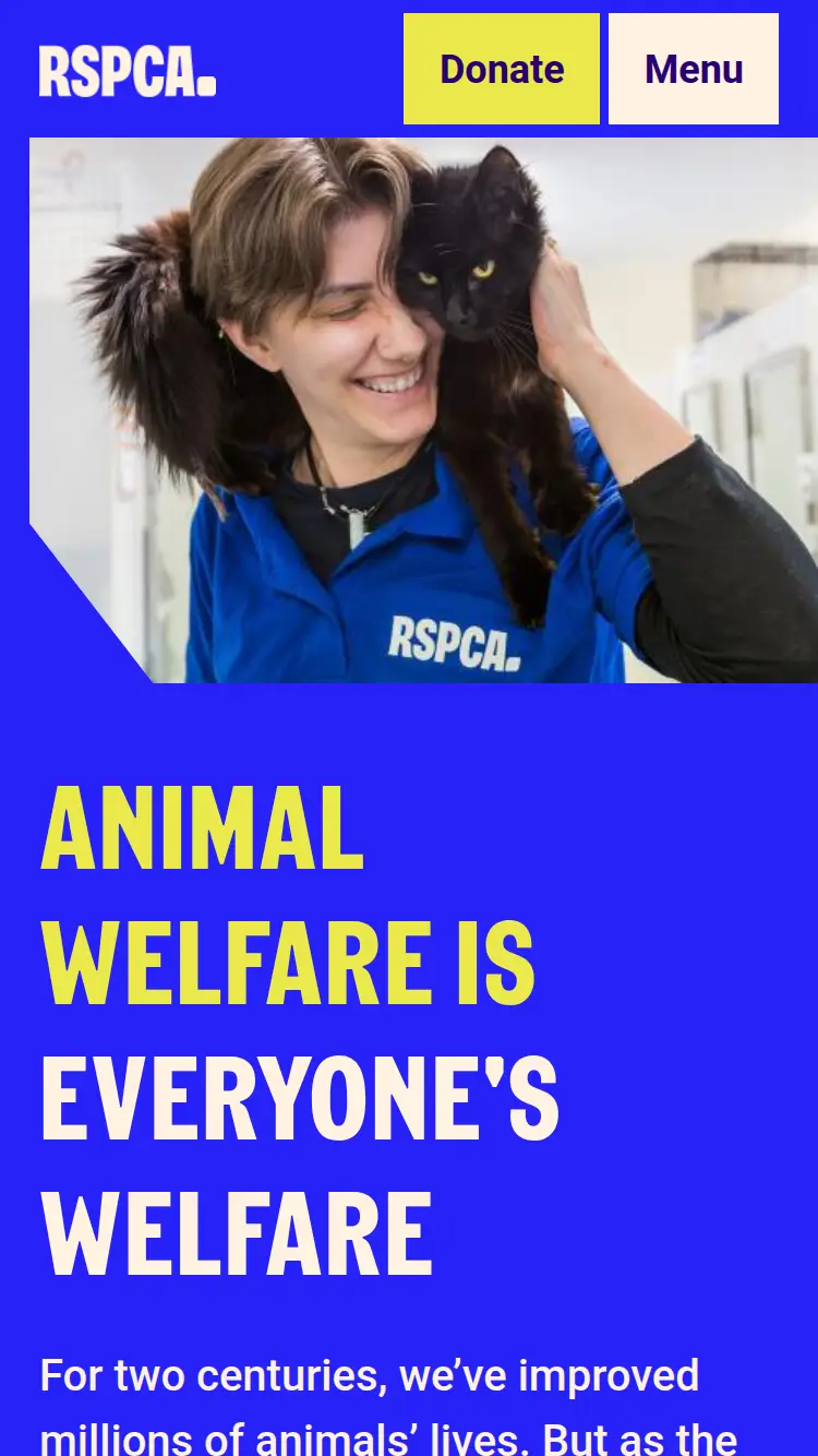 Rspca - homepage (mobile)