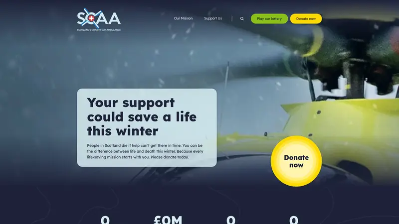 Scaa - homepage (desktop)