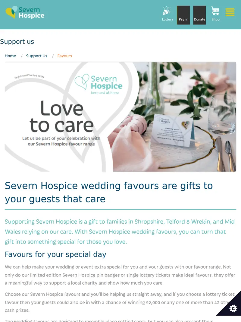 Severnhospice - homepage (tablet)