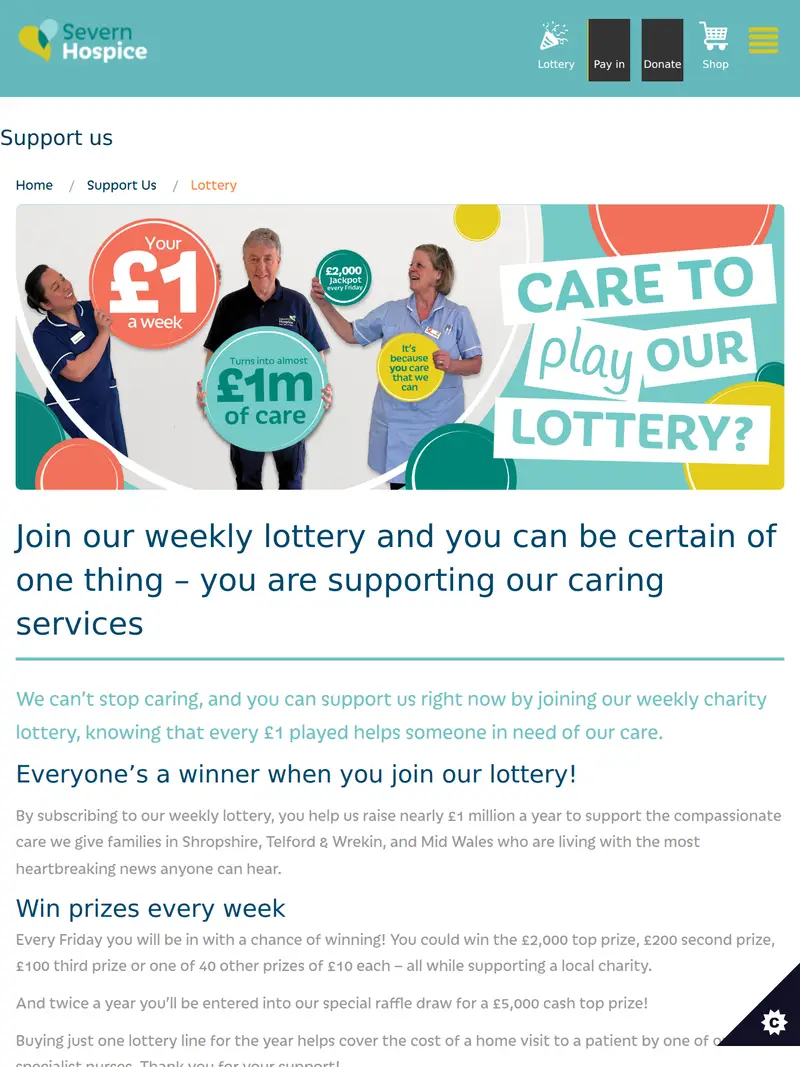 Severnhospice - homepage (tablet)