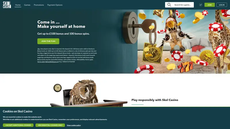 Skol Casino - homepage (desktop)