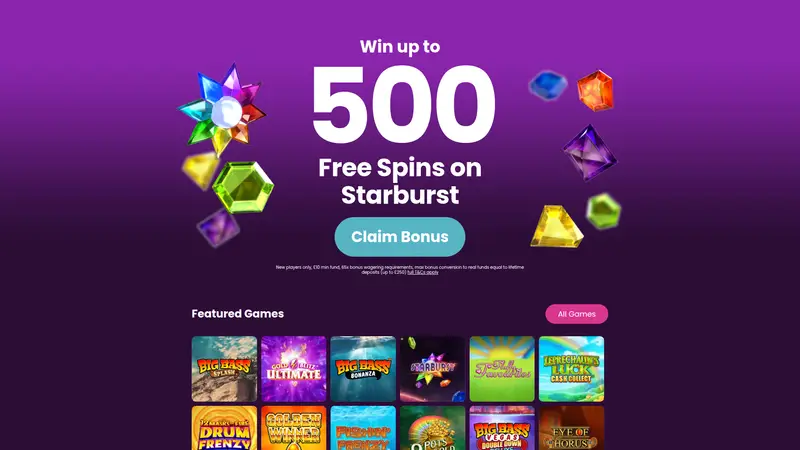 Slots52 - homepage (desktop)