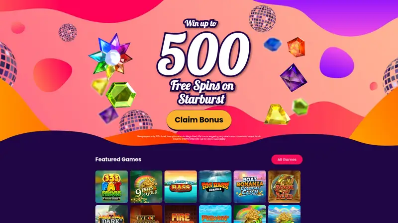 Slotsbaby - homepage (desktop)