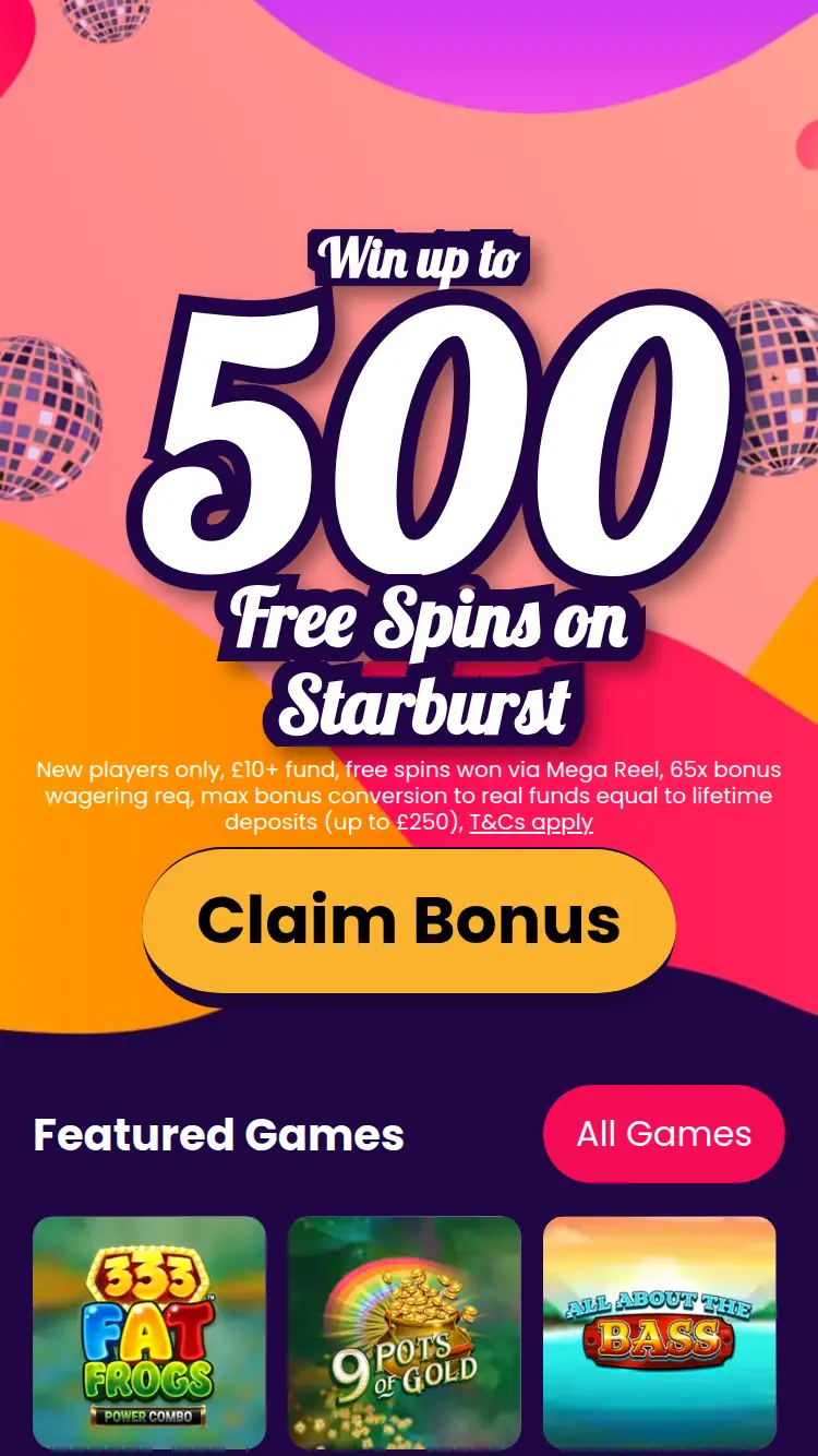 Slotsbaby - homepage (mobile)