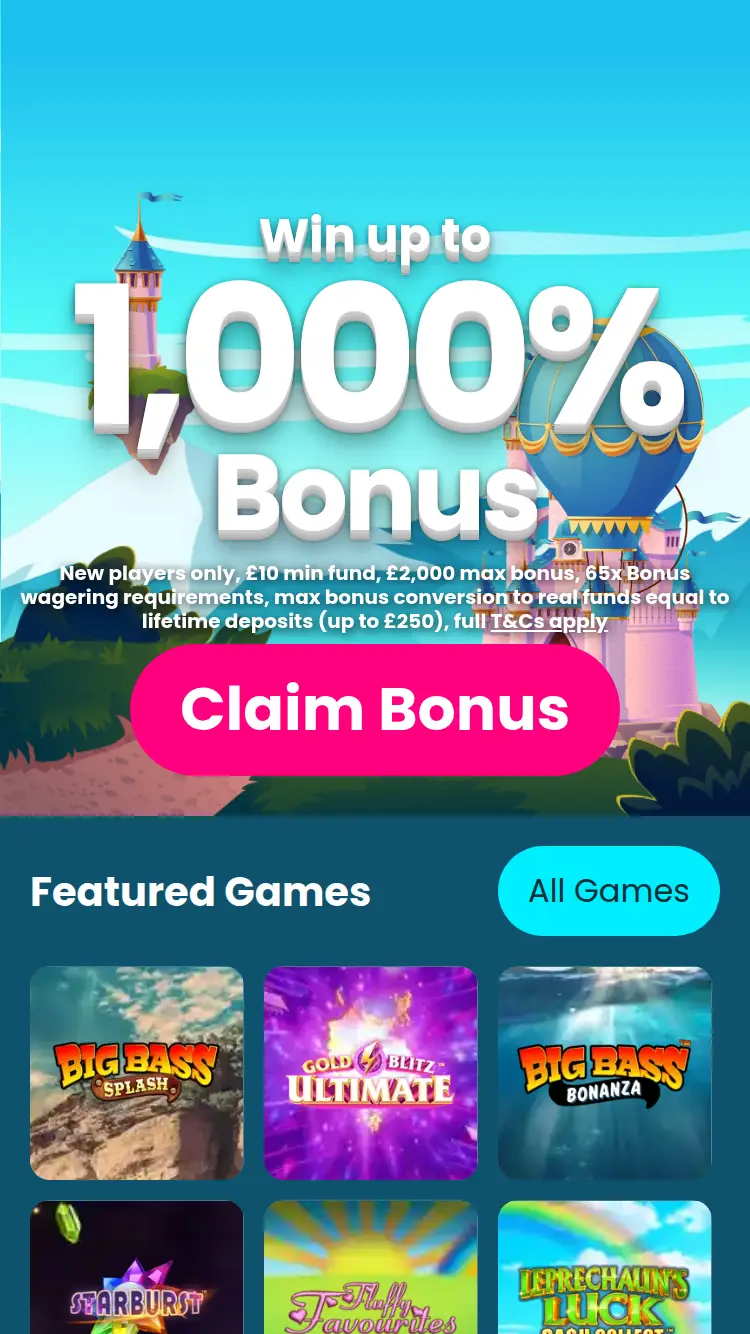 Slotskingdom - homepage (mobile)