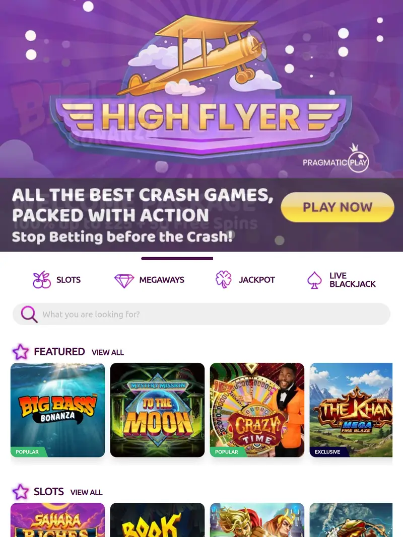 Slotsmagic - homepage (tablet)