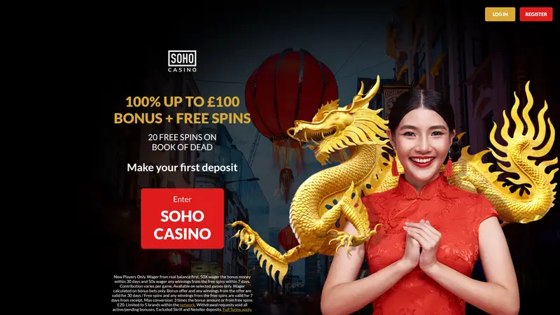 Soho Casino - homepage (desktop)
