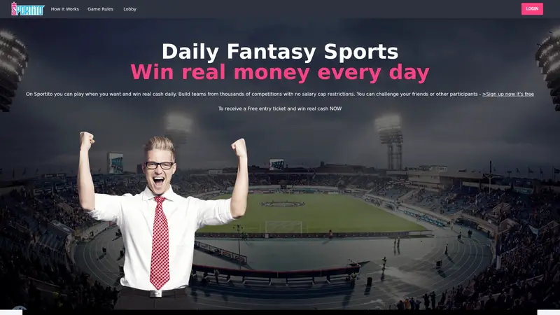 Sportito - homepage (desktop)