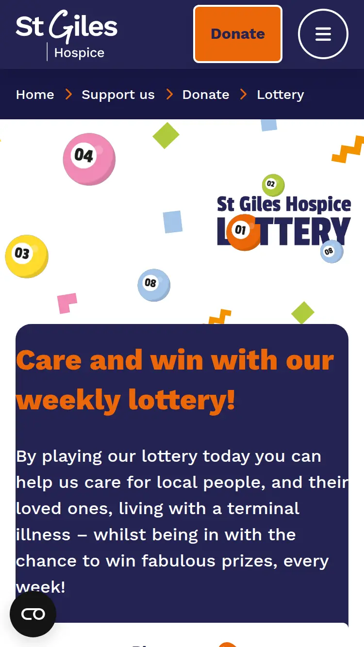 Stgileshospice - homepage (mobile)