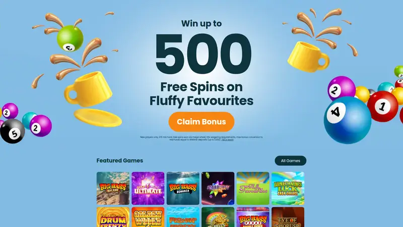 Teatime Bingo - homepage (desktop)