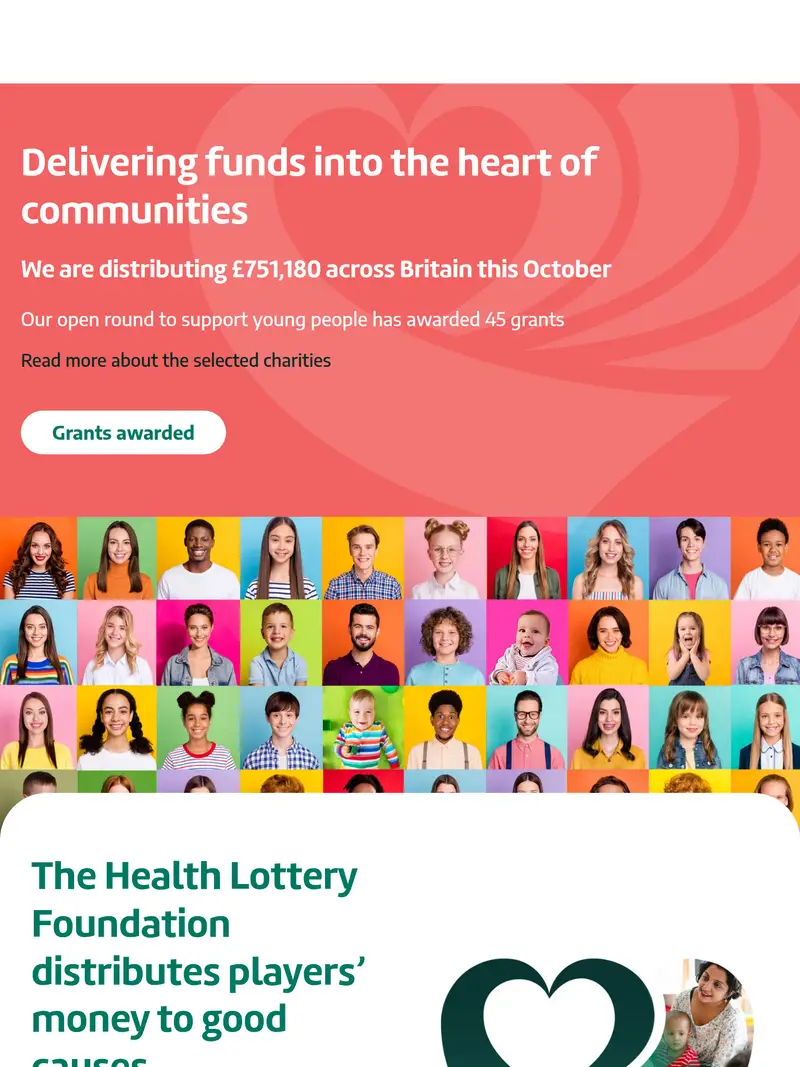 Thehealthlotteryfoundation - homepage (tablet)