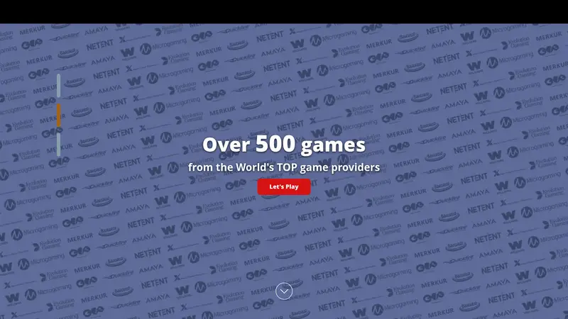 Vegas Winner - homepage (desktop)