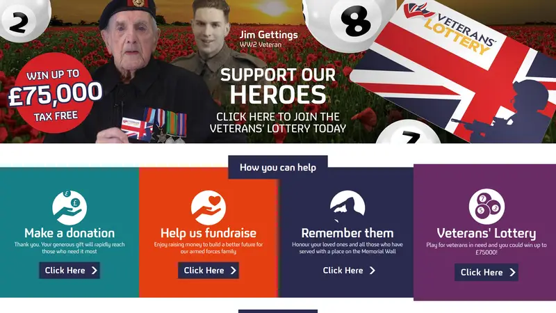 Veterans Foundation - homepage (desktop)