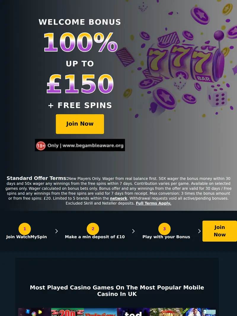 Watch My Spin - homepage (tablet)