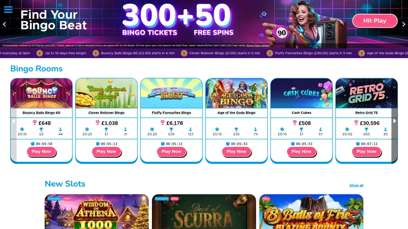 Zingo Bingo - homepage (desktop)